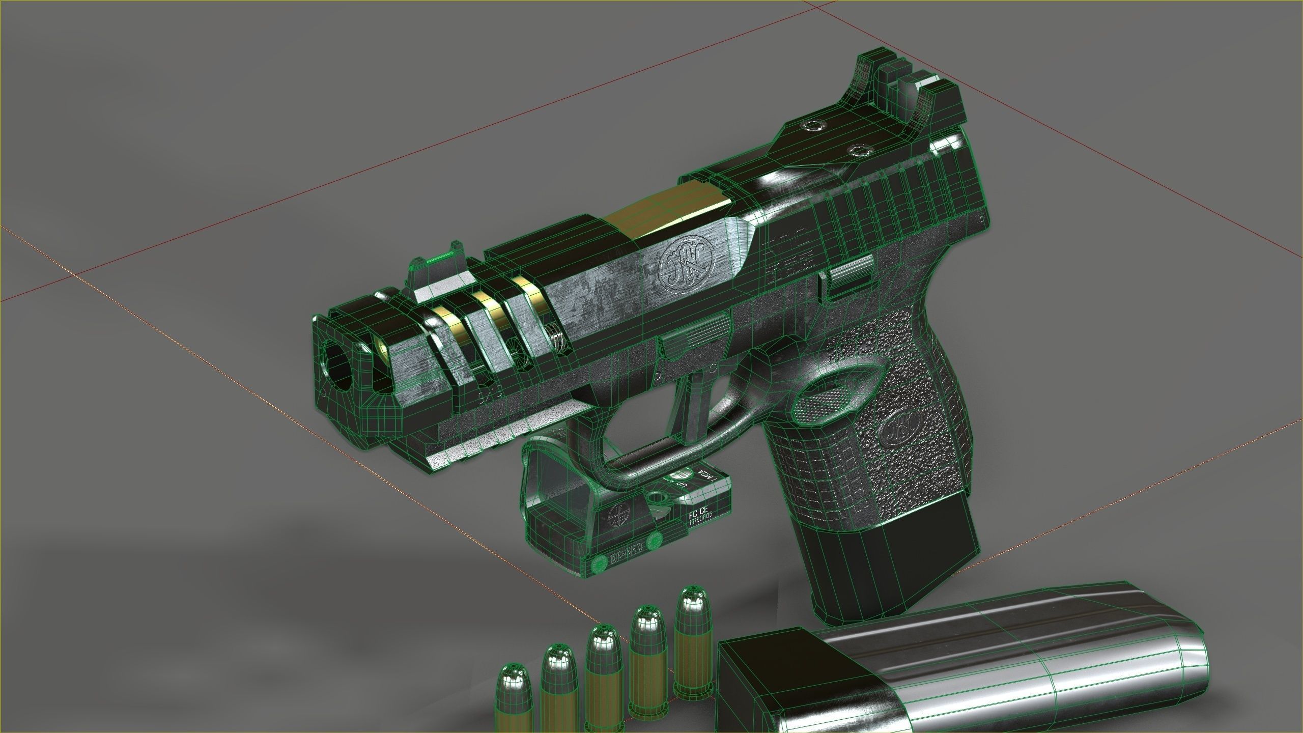 FN 509CC Edge Low-poly 3D model_13