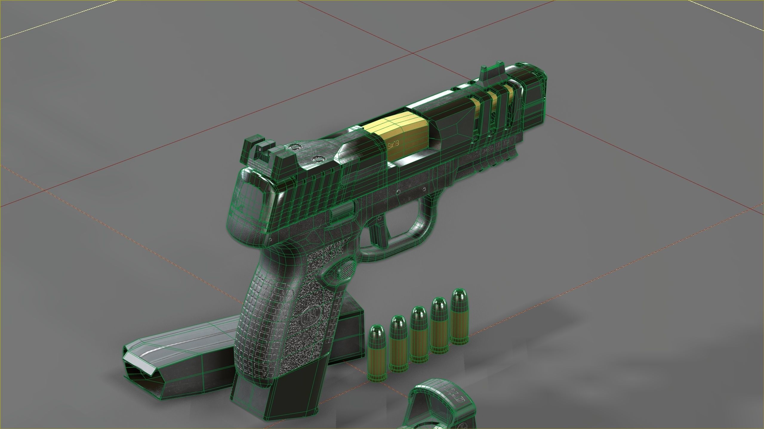 FN 509CC Edge Low-poly 3D model_19