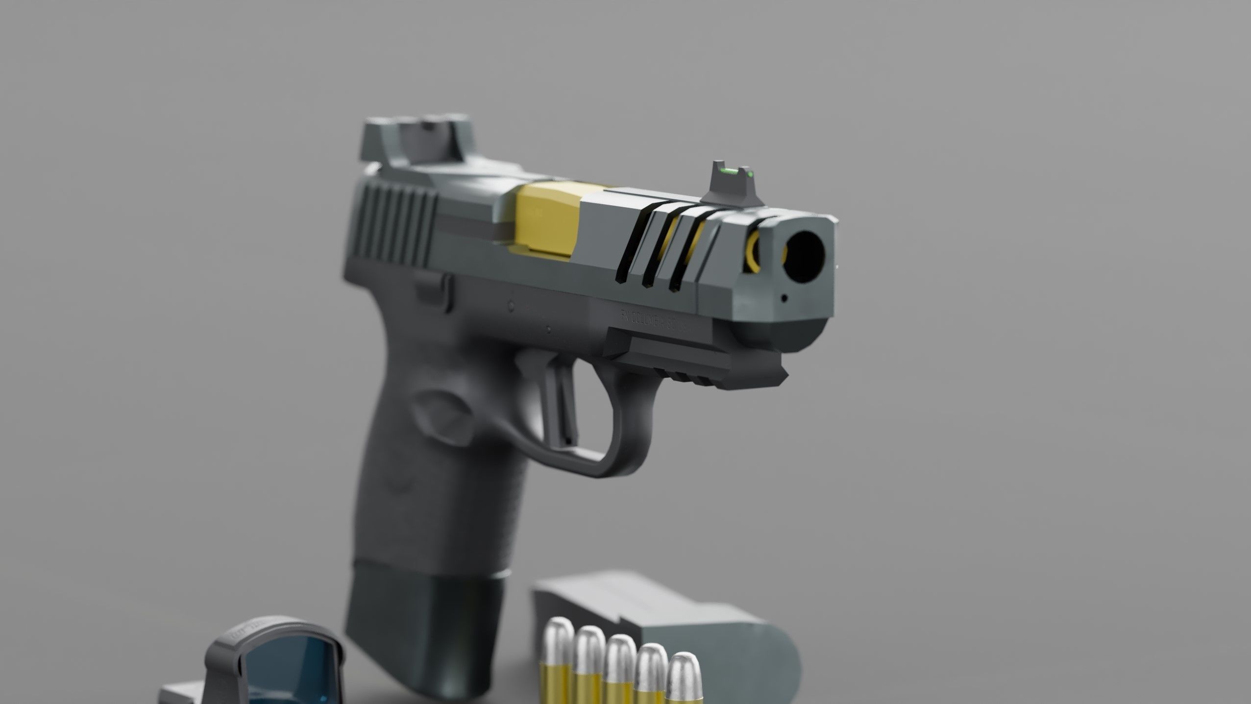 FN 509CC Edge Low-poly 3D model_6