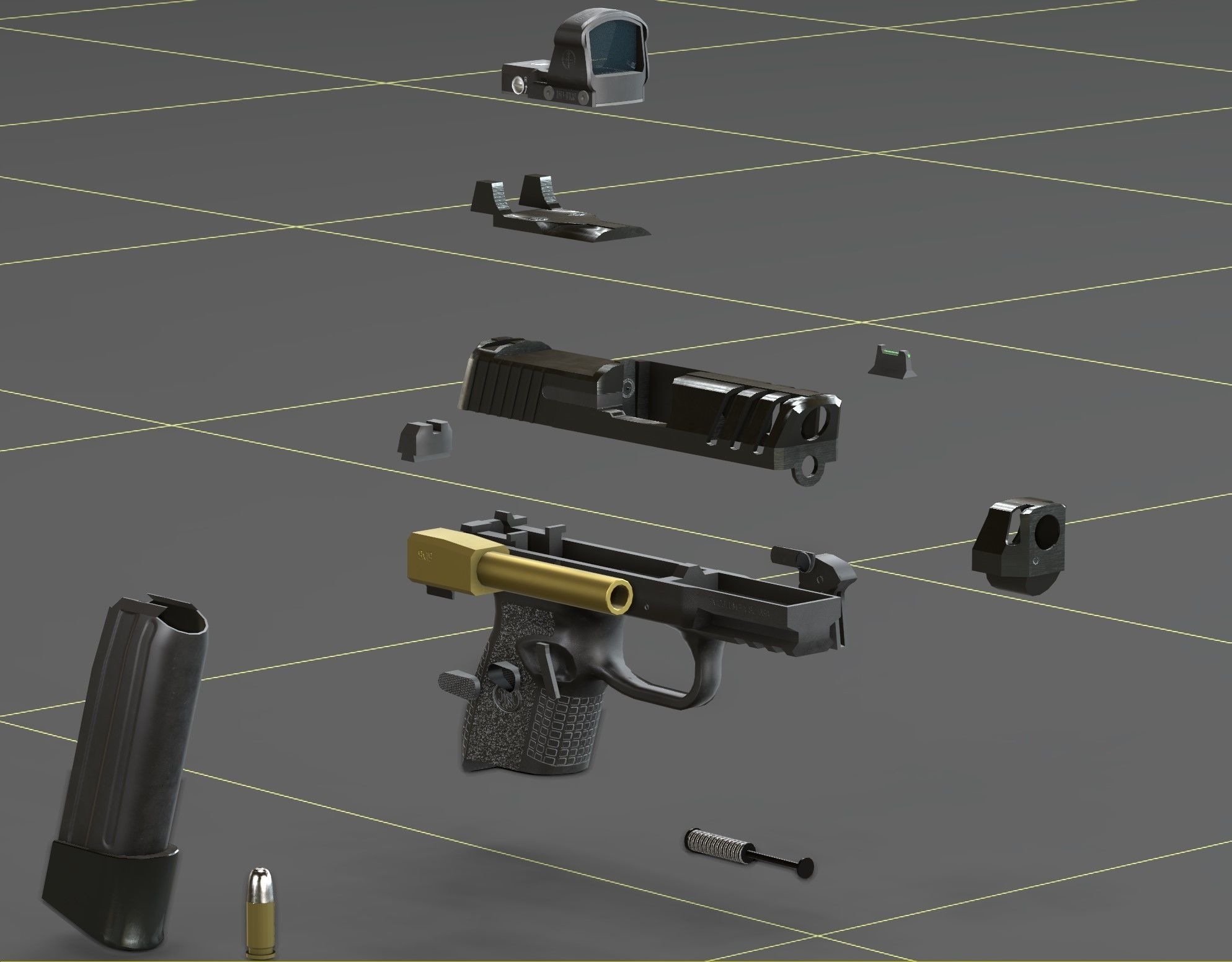 FN 509CC Edge Low-poly 3D model_10