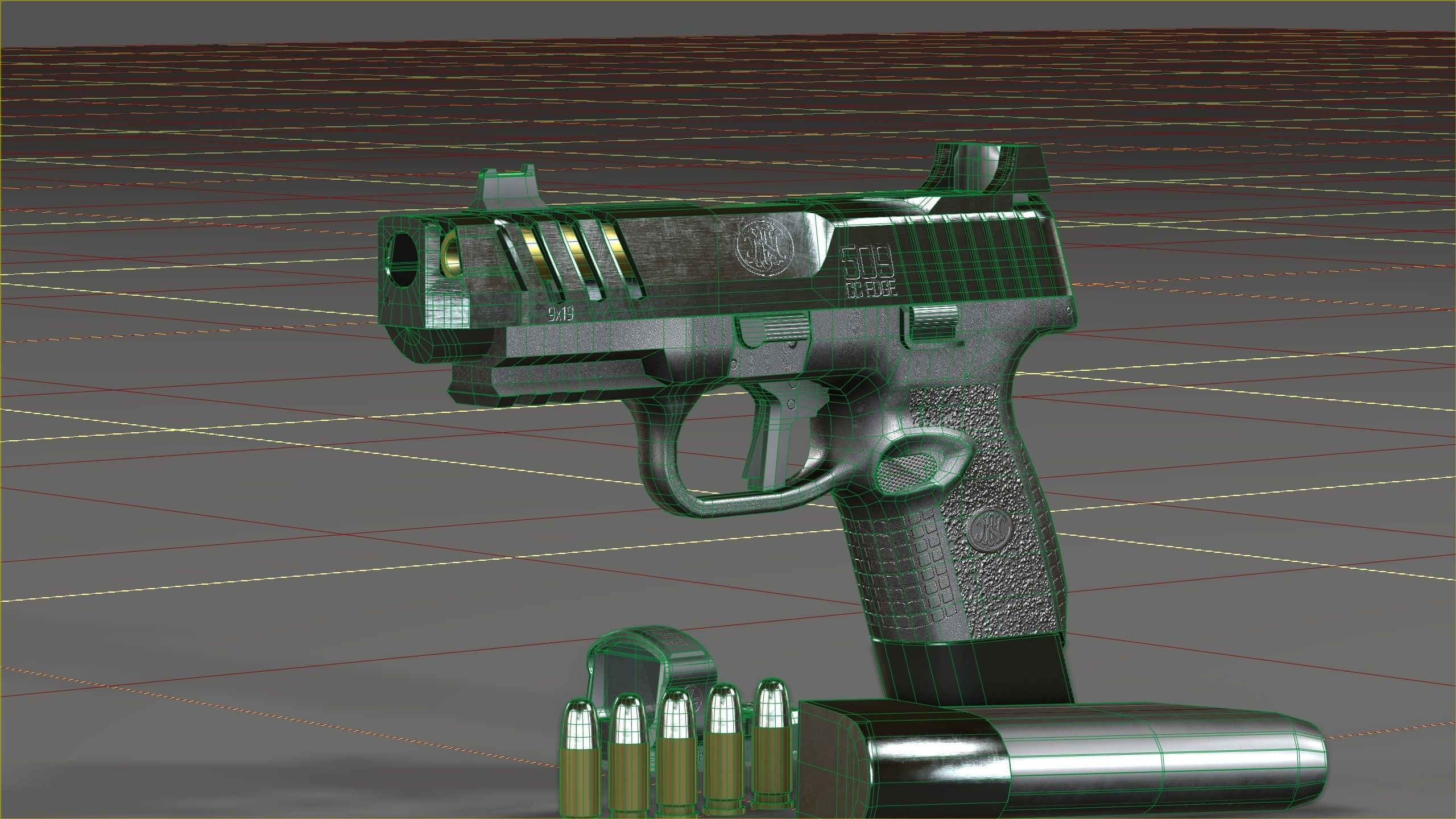 FN 509CC Edge Low-poly 3D model_28