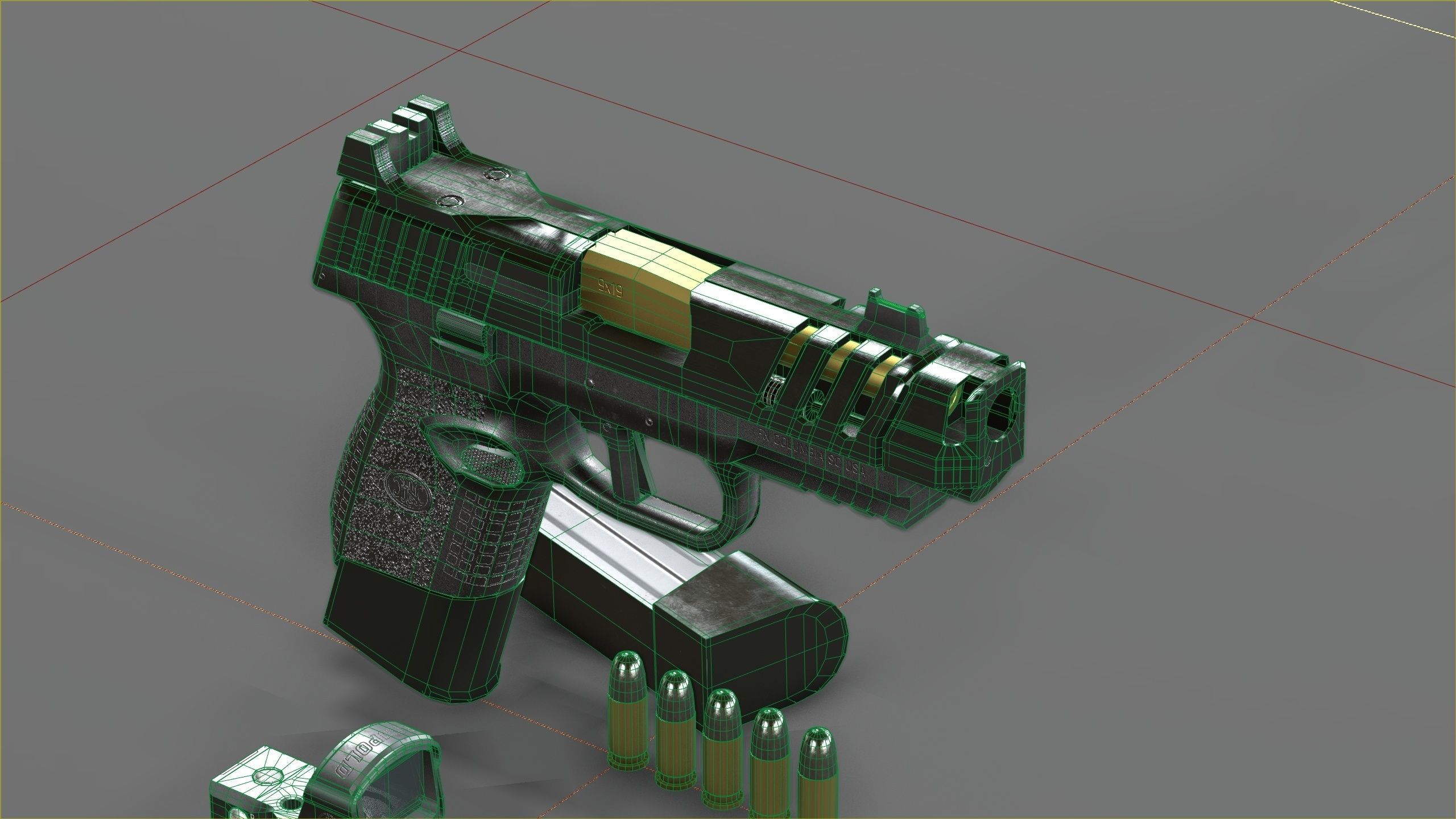 FN 509CC Edge Low-poly 3D model_22