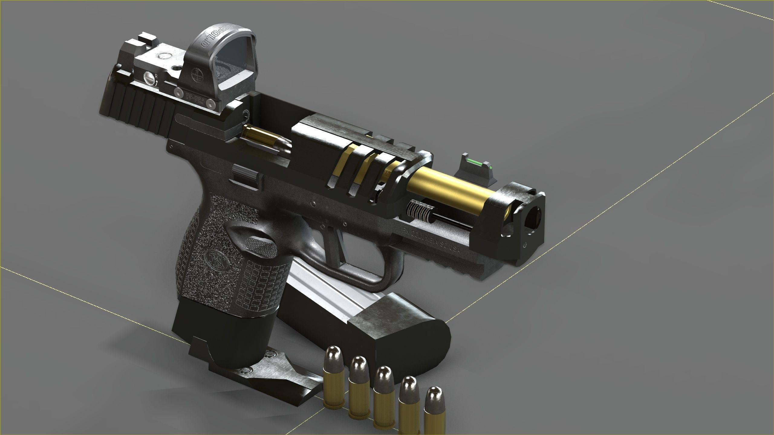 FN 509CC Edge Low-poly 3D model_23