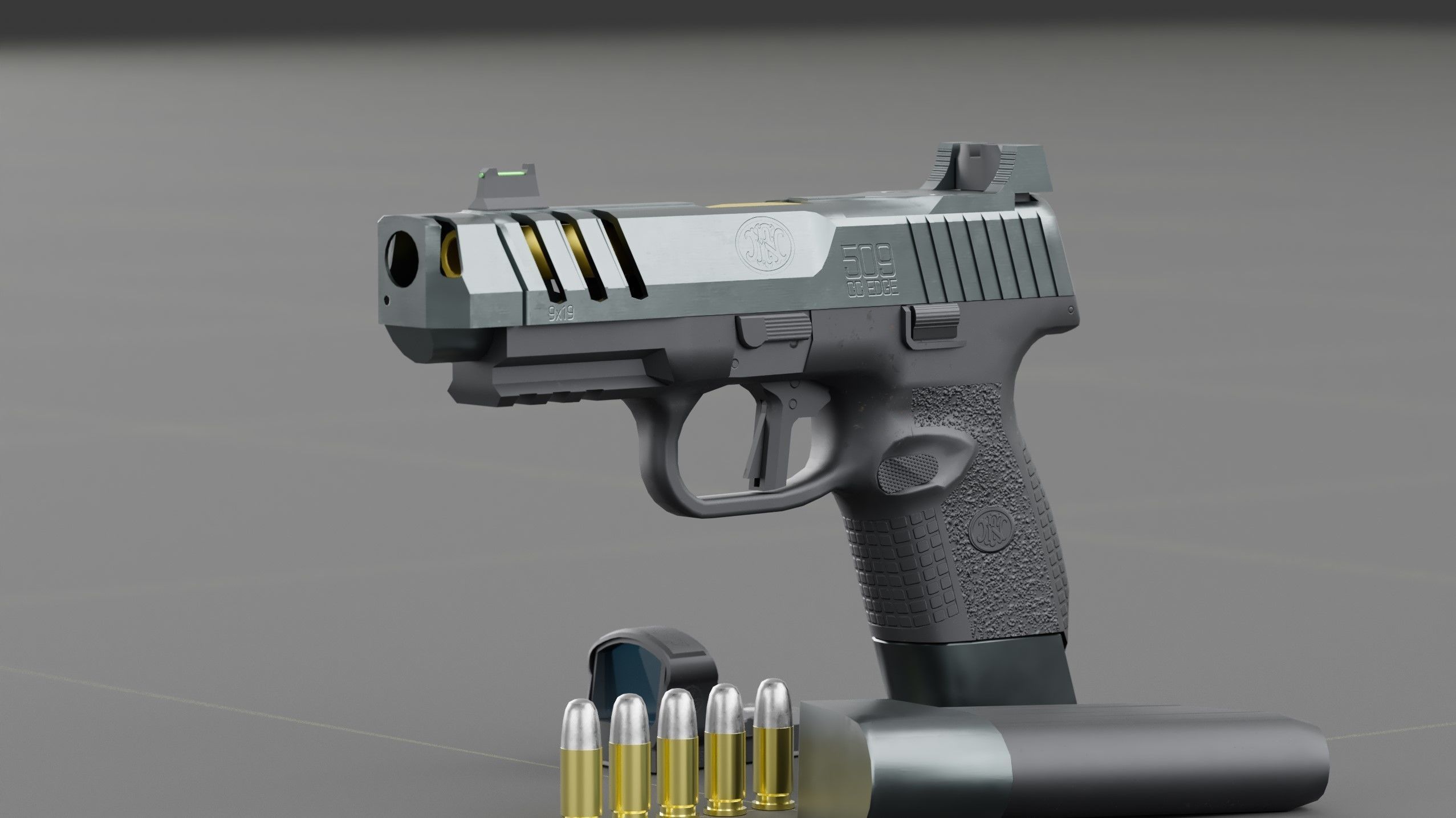FN 509CC Edge Low-poly 3D model_5