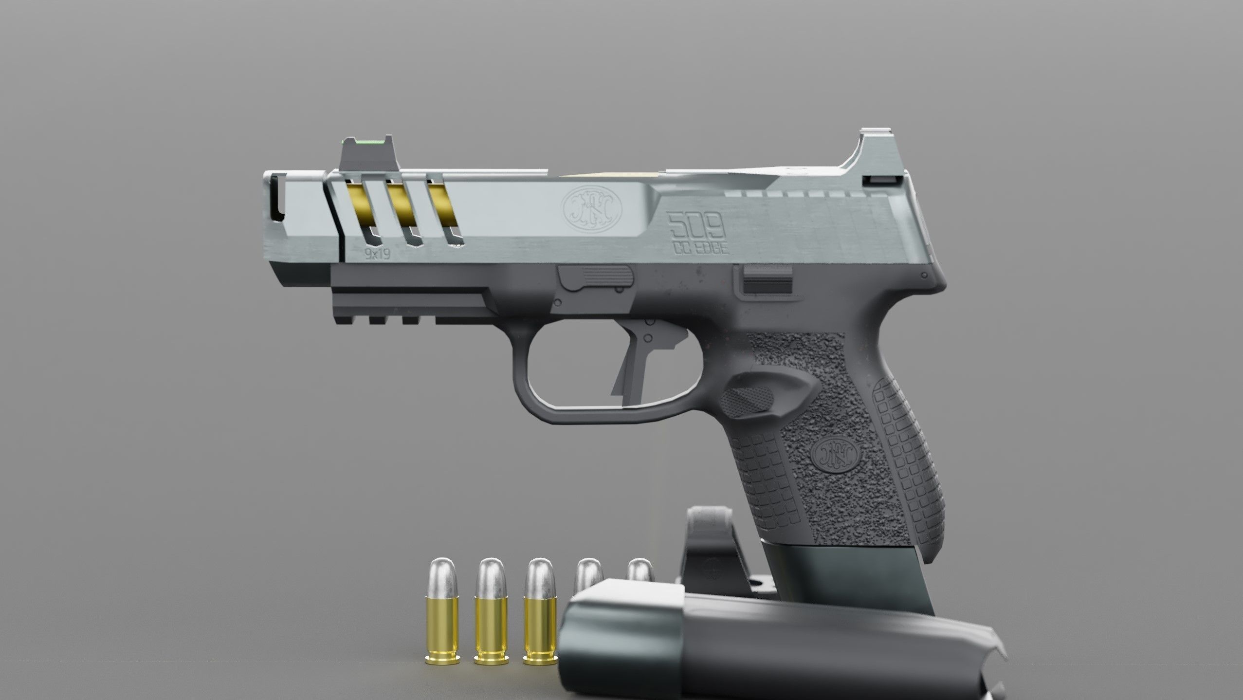 FN 509CC Edge Low-poly 3D model_8