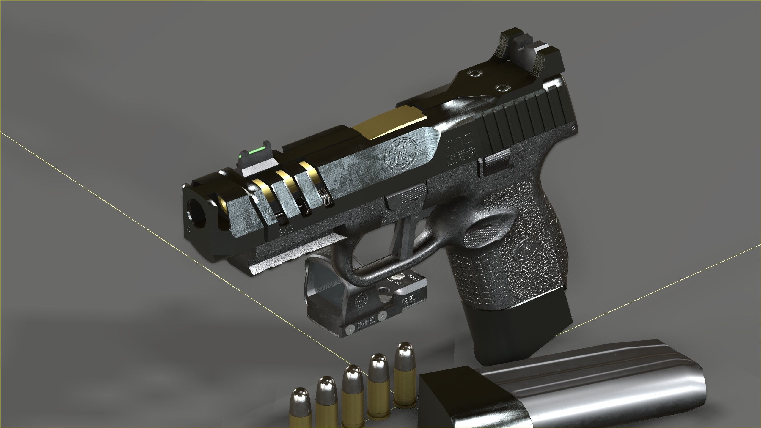 FN 509CC Edge Low-poly 3D model_12