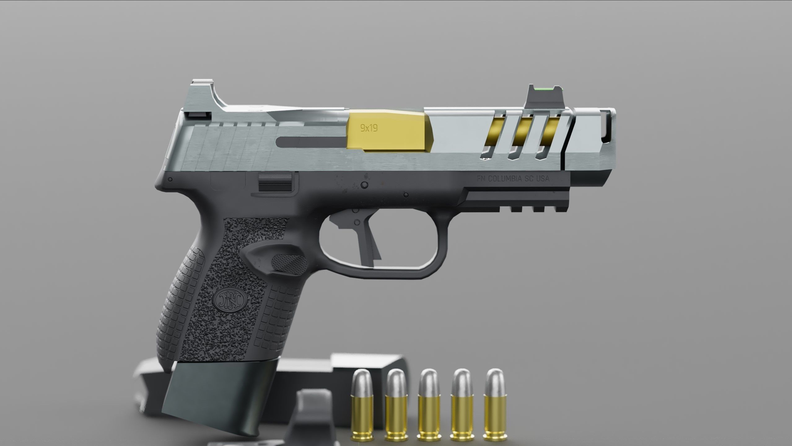 FN 509CC Edge Low-poly 3D model_7