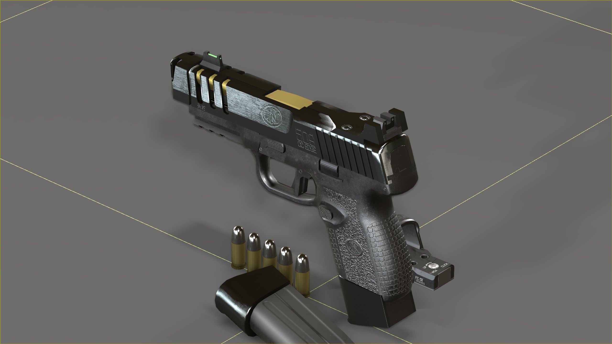 FN 509CC Edge Low-poly 3D model_15