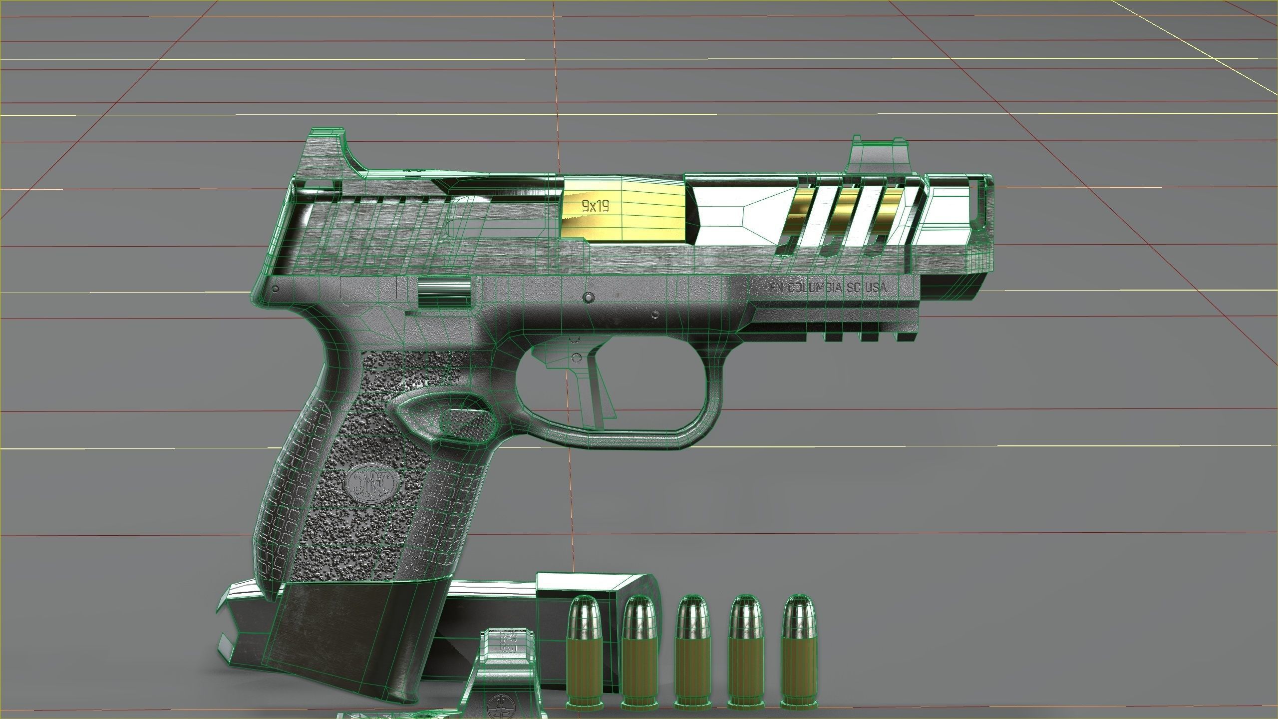 FN 509CC Edge Low-poly 3D model_34