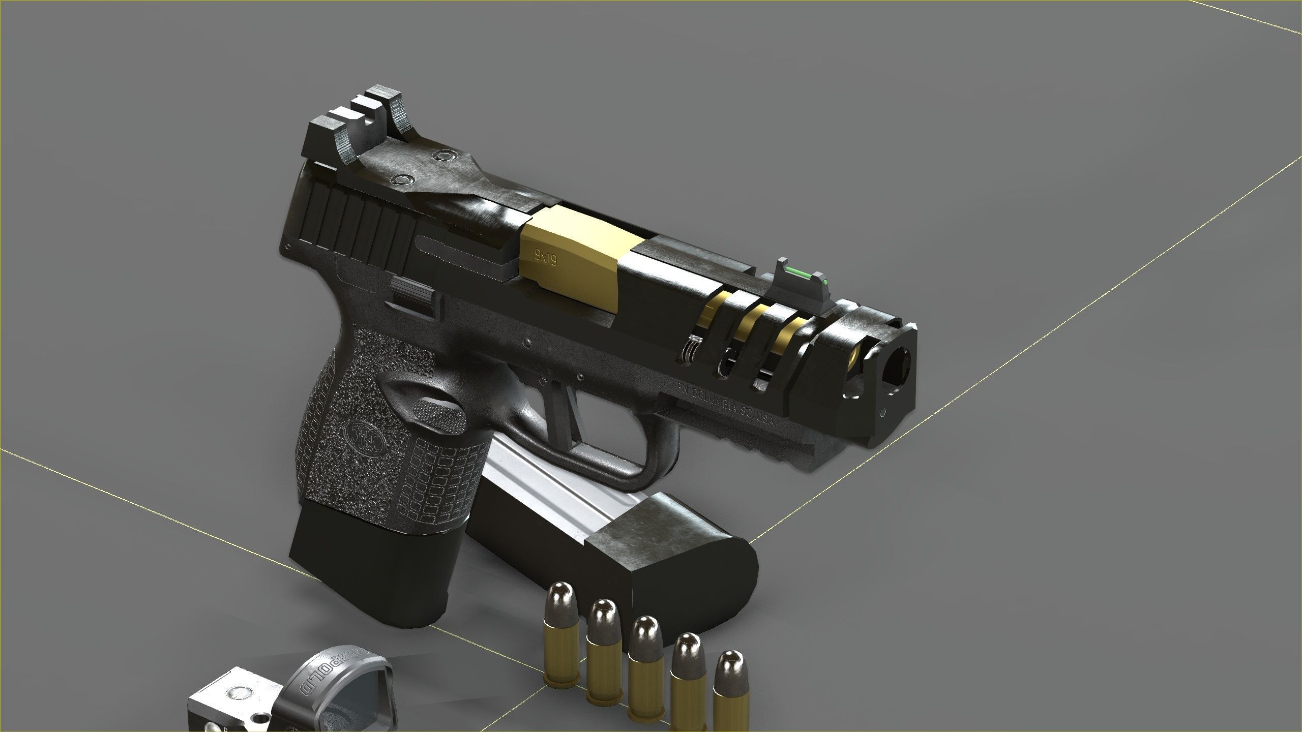 FN 509CC Edge Low-poly 3D model_21