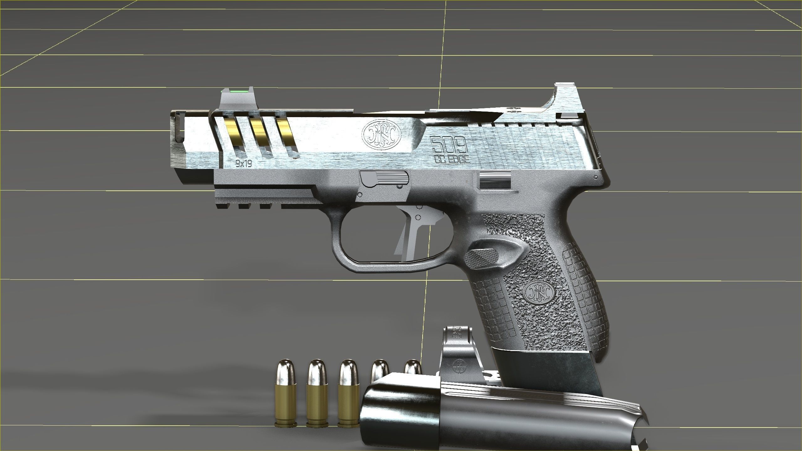 FN 509CC Edge Low-poly 3D model_36