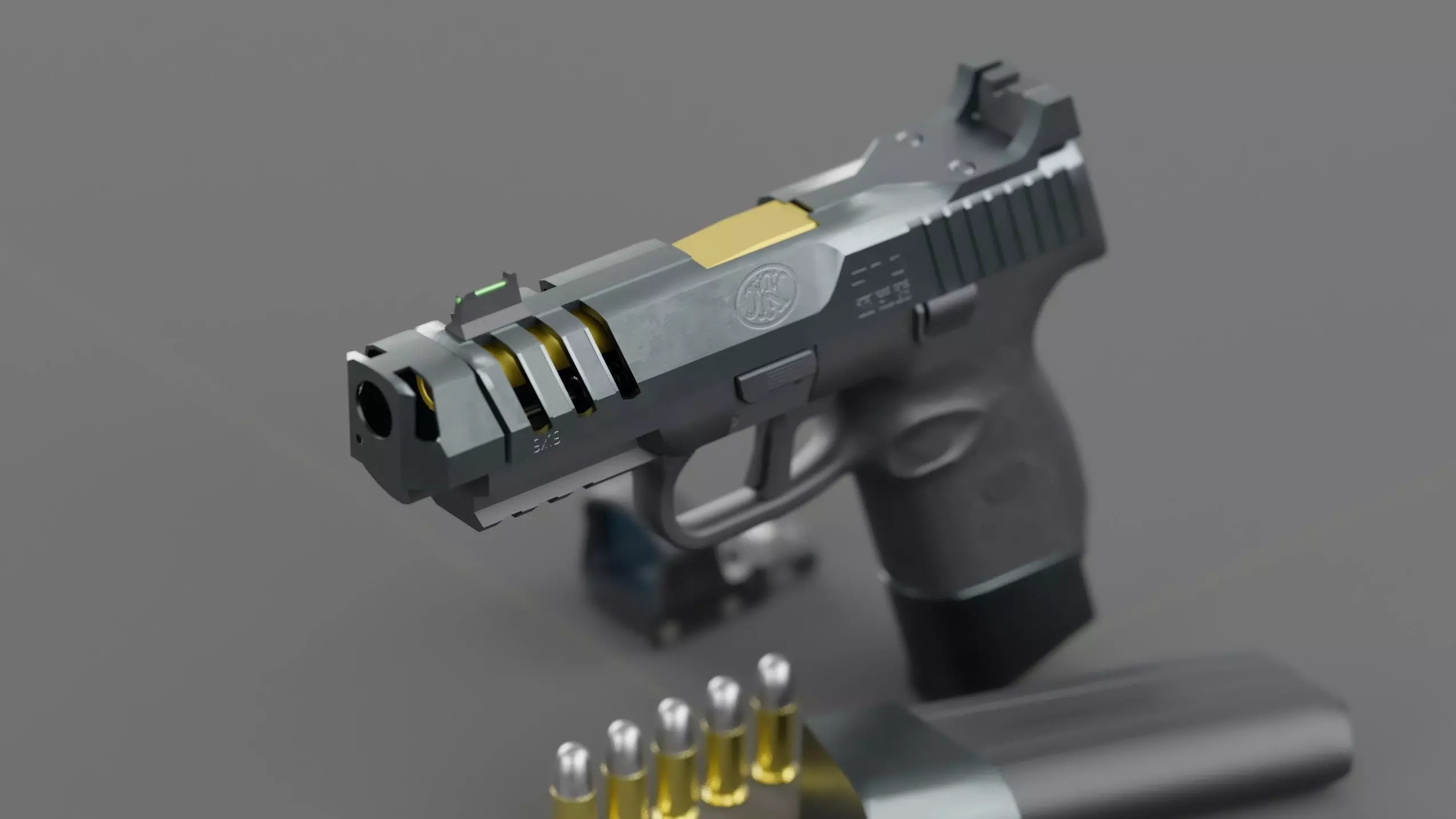 FN 509CC Edge Low-poly 3D model_0