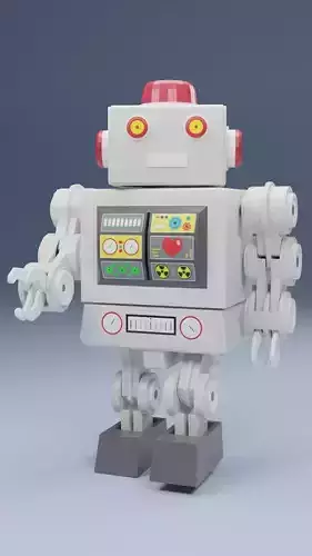 Vintage tin robot RTR-0406 model