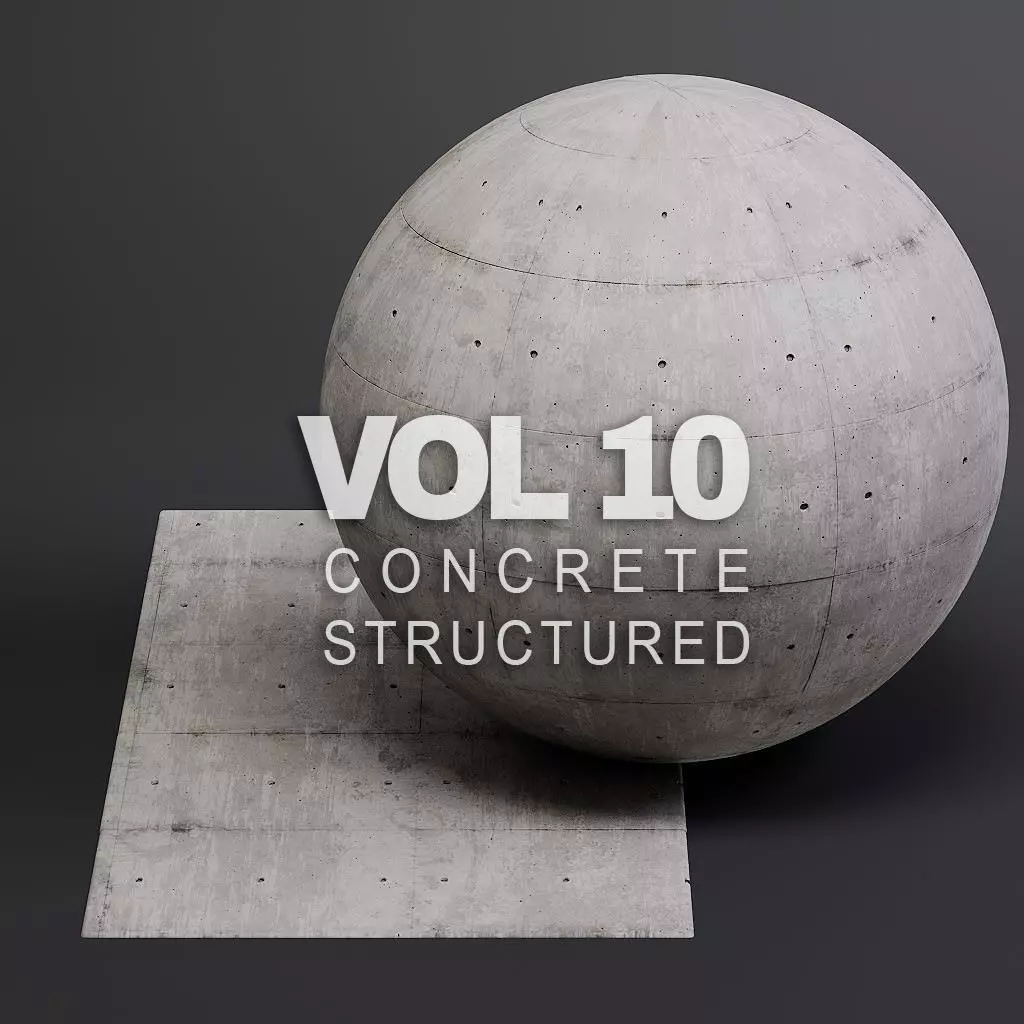 Concrete vol10 Structured 8K Seamless PBR Materials  Texture_0