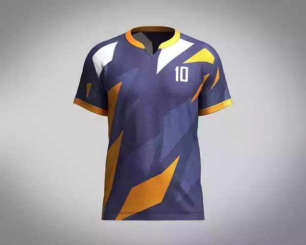 Mens Soccer Orange and blue color Blue Jersey Player-10