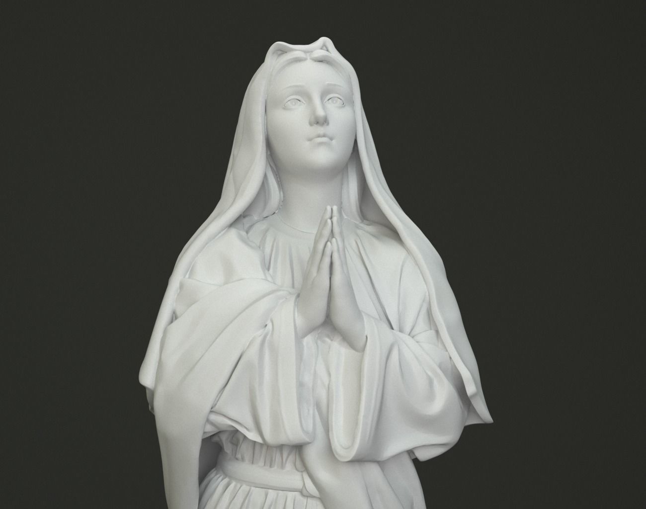 Mother Mary Statue 3D print model_4
