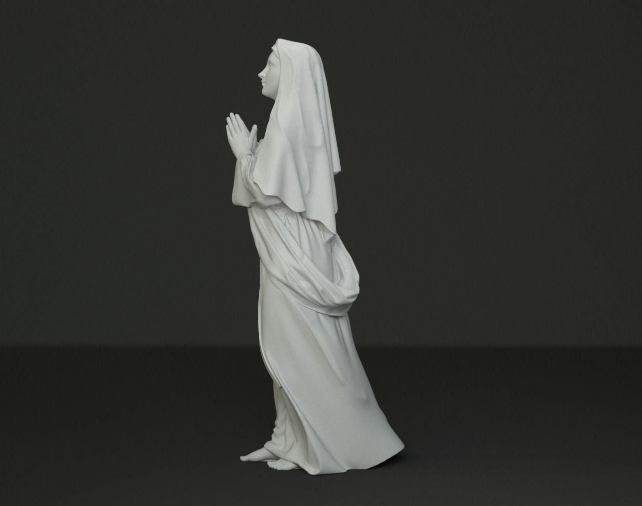 Mother Mary Statue 3D print model_16