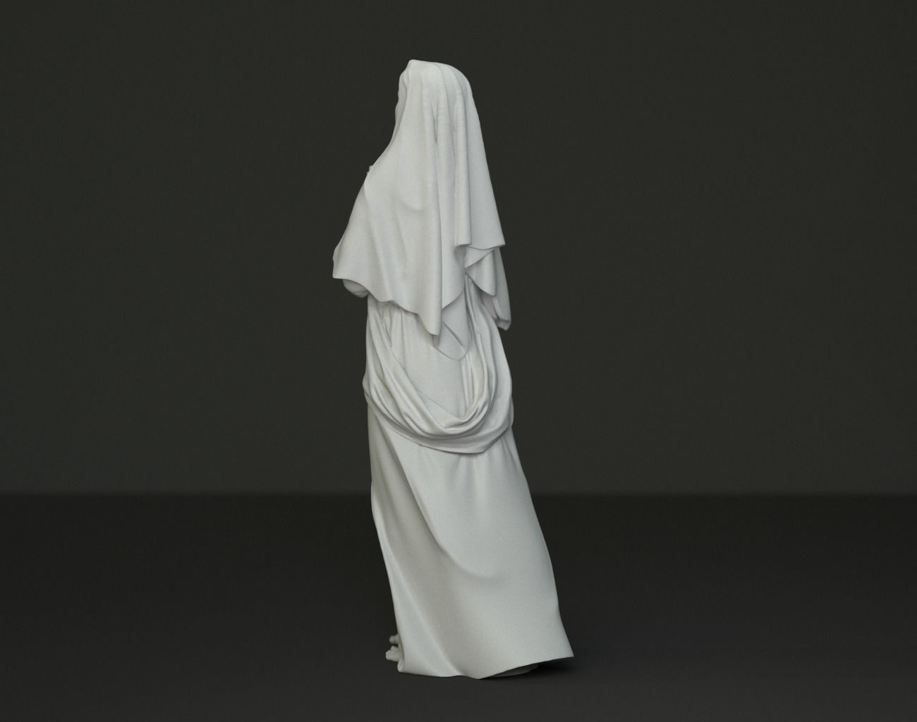 Mother Mary Statue 3D print model_17