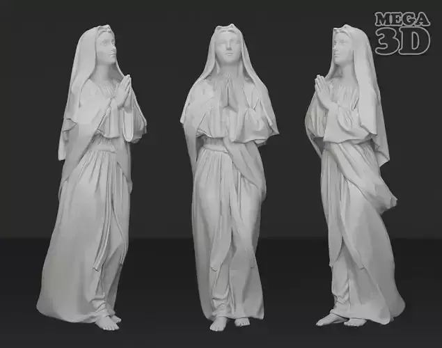Mother Mary Statue 3D print model