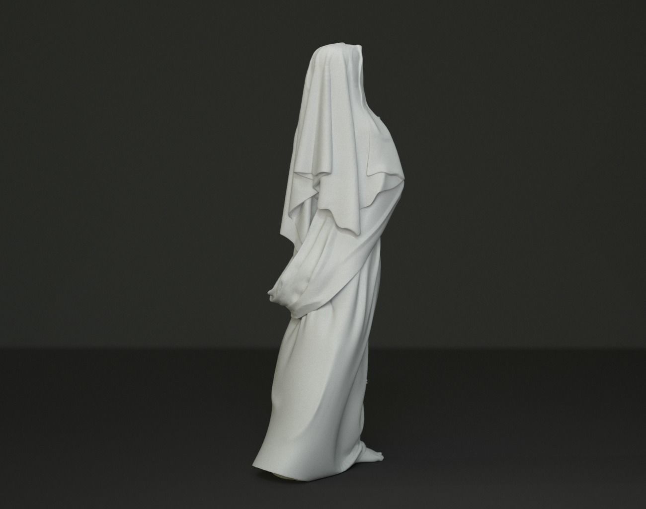 Mother Mary Statue 3D print model_14