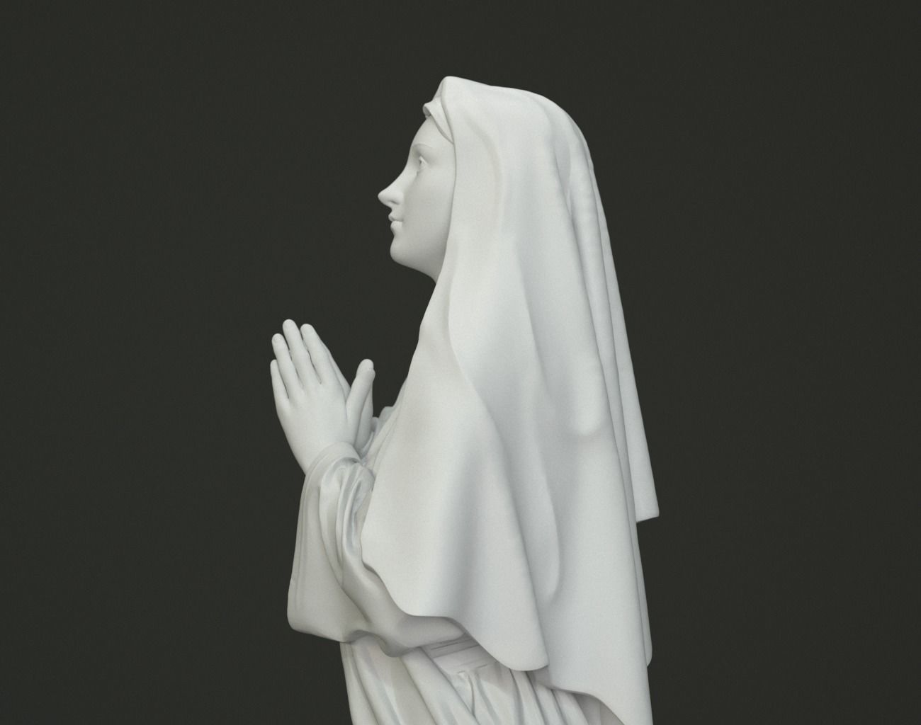 Mother Mary Statue 3D print model_8