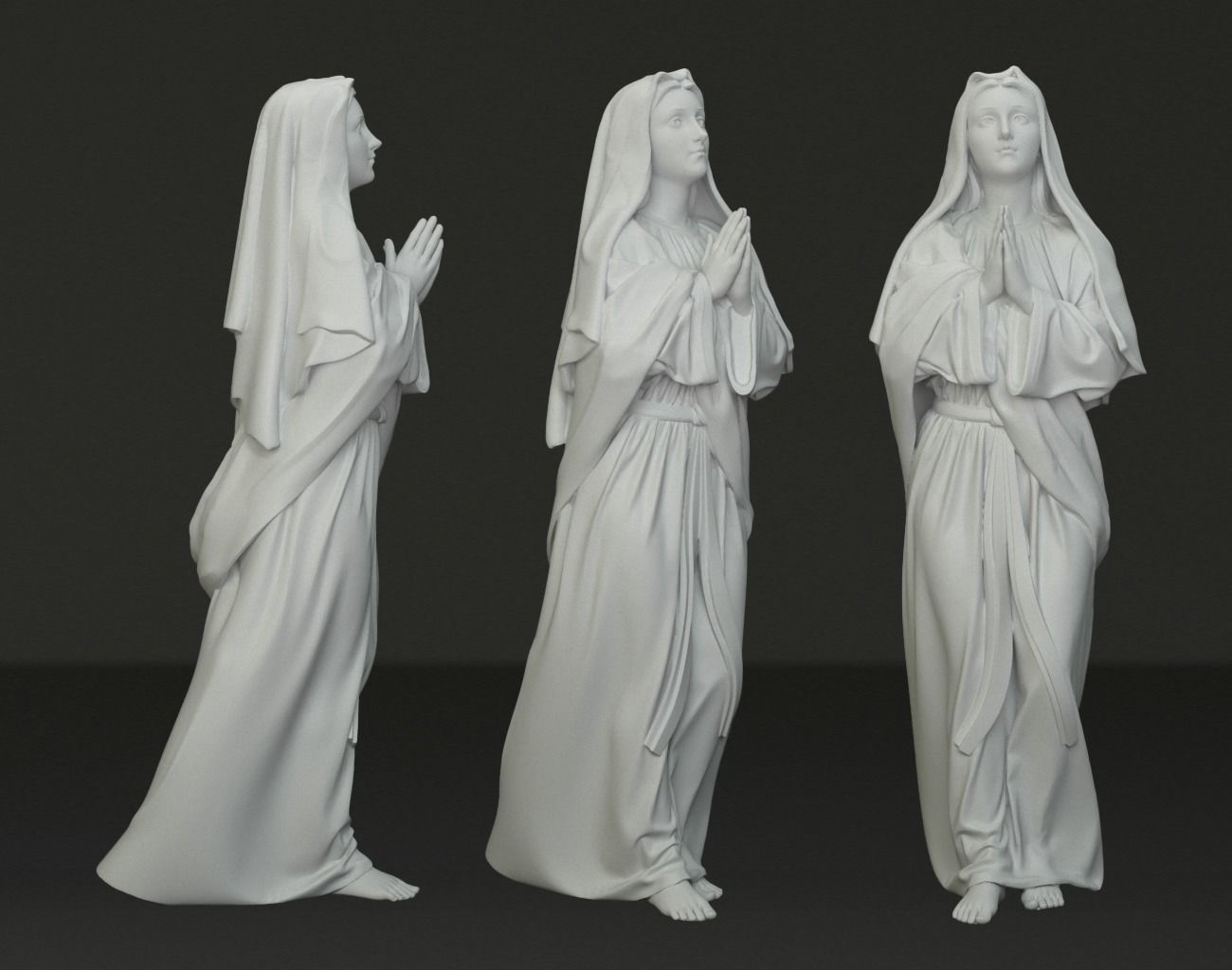 Mother Mary Statue 3D print model_1