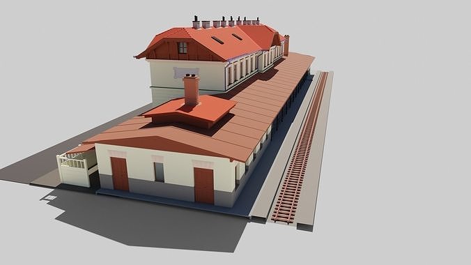 Eastern European Building 017 Low-poly 3D model 5