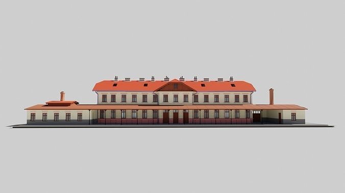 Eastern European Building 017 Low-poly 3D model 6