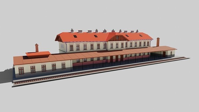 Eastern European Building 017 Low-poly 3D model 3