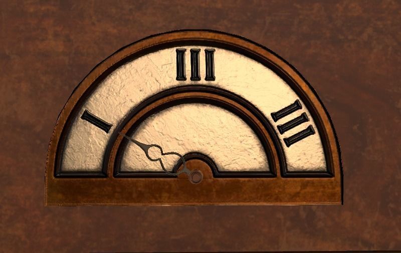 baroque wooden Lift Low-poly 3D model_5