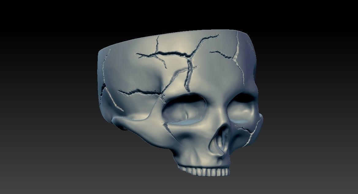 Skull Ring NO10 3D print model_4