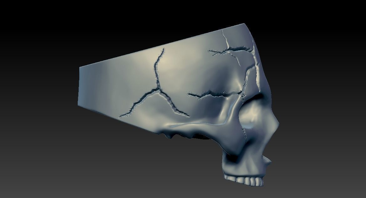 Skull Ring NO10 3D print model_6