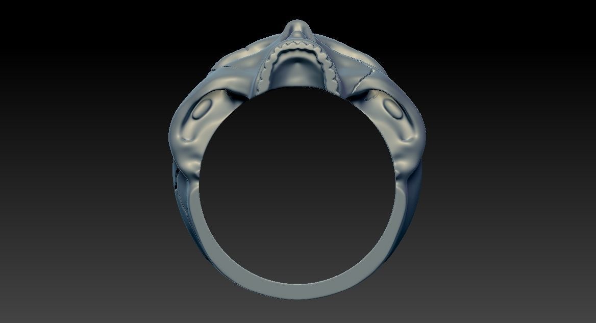 Skull Ring NO10 3D print model_5
