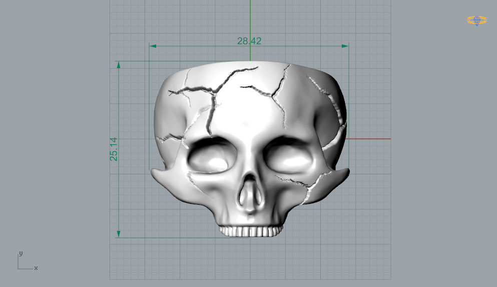 Skull Ring NO10 3D print model_9