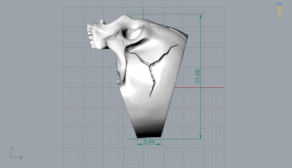 Skull Ring NO10 3D print model_7