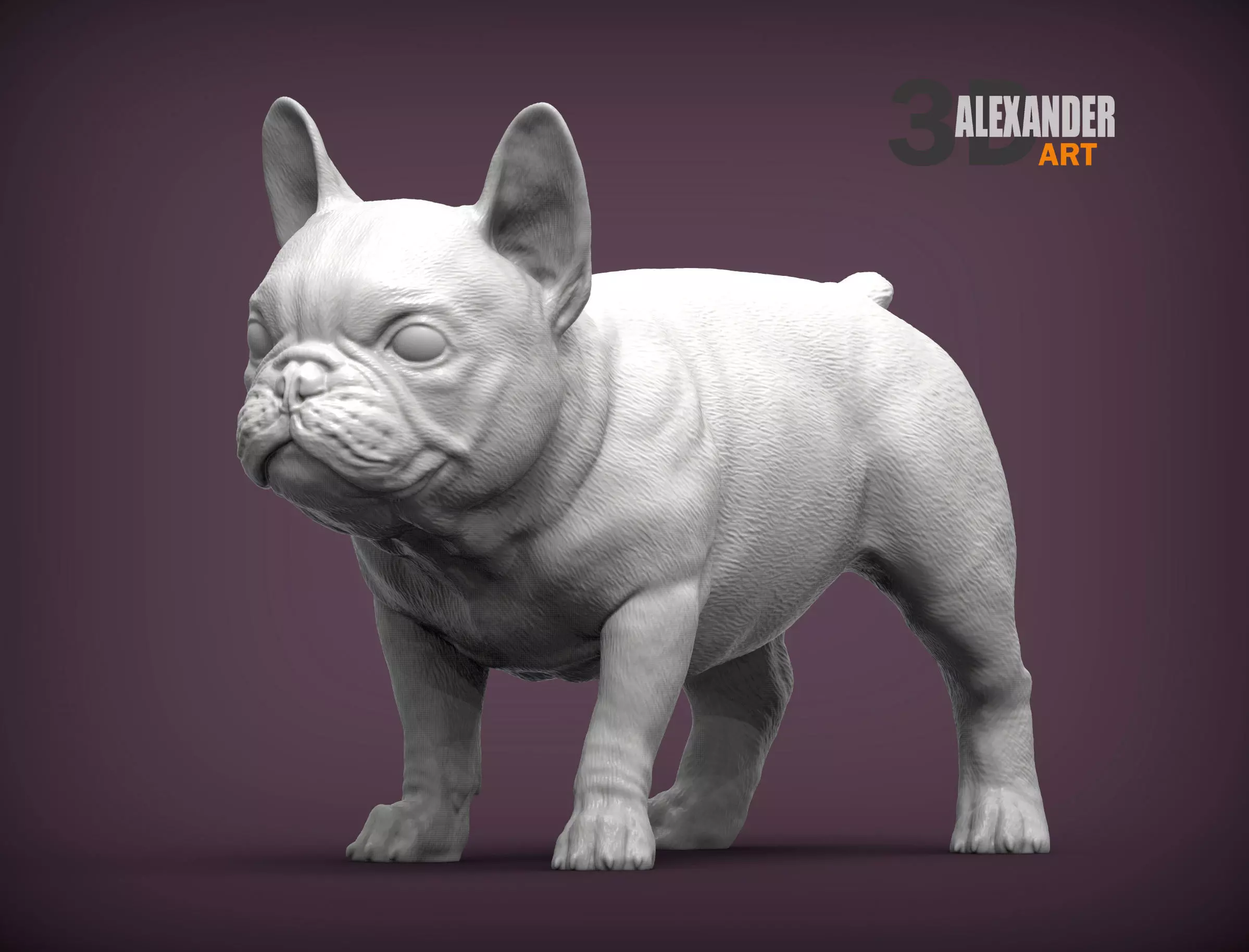 french bulldog puppy 3D print model_0