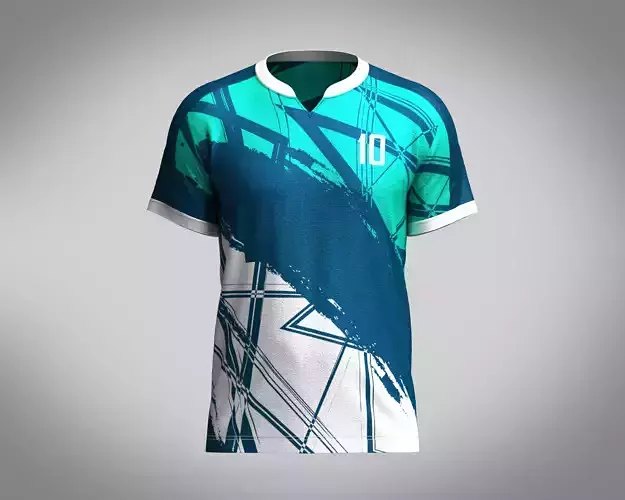 Mens Soccer Teaques Blue With White Jersey Player-10