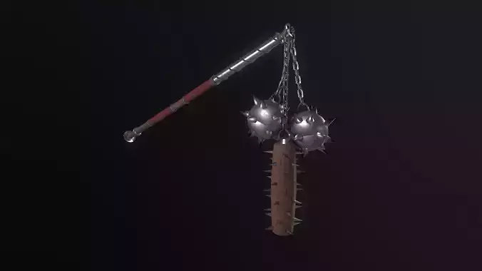 Long-shaft Flail - An April Fools Weapon Free low-poly 3D model