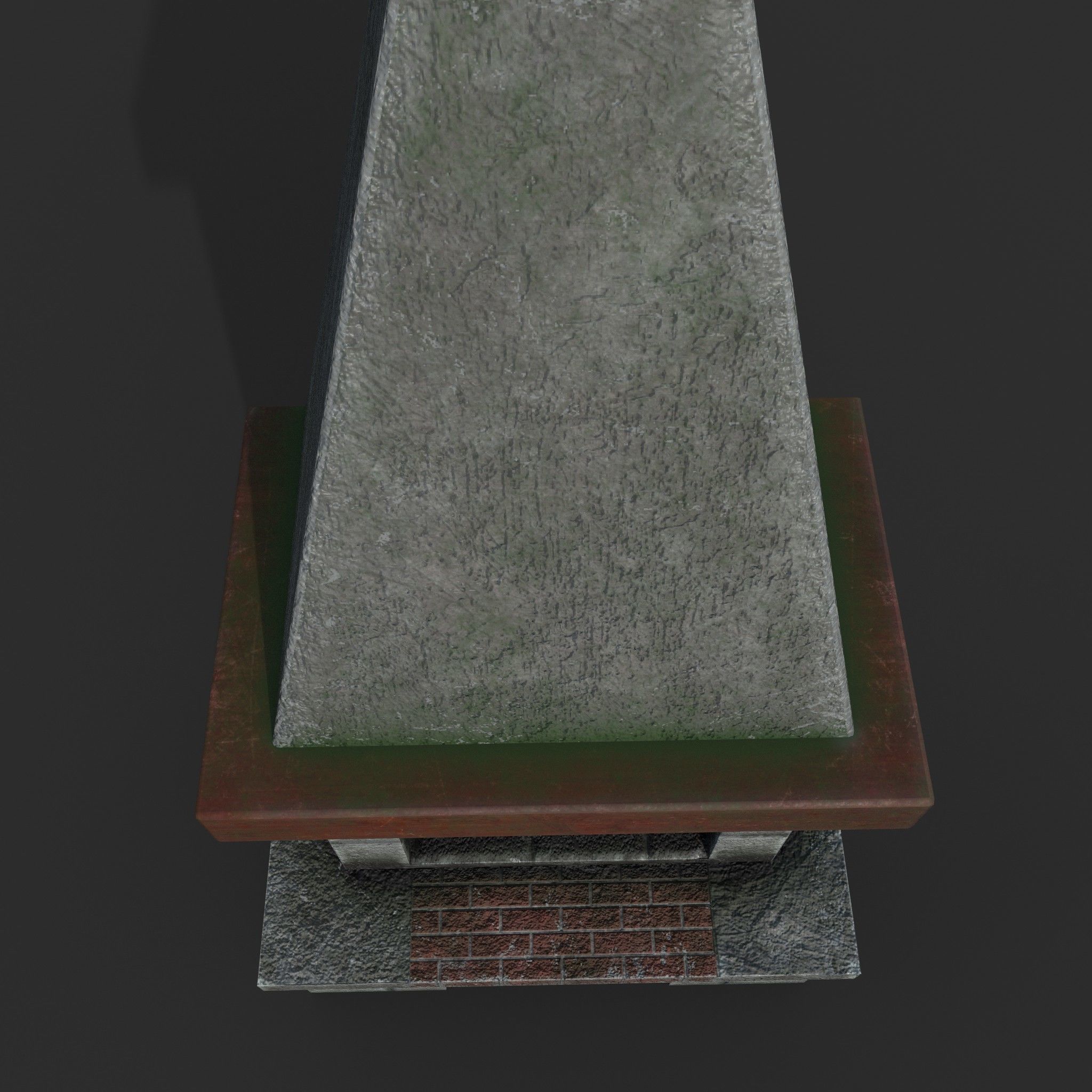 Abandoned fireplace   Low-poly 3D model_7