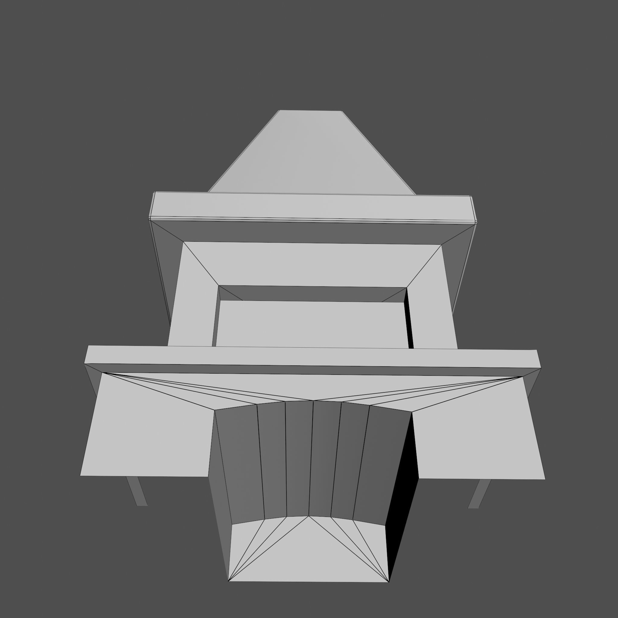 Abandoned fireplace   Low-poly 3D model_11