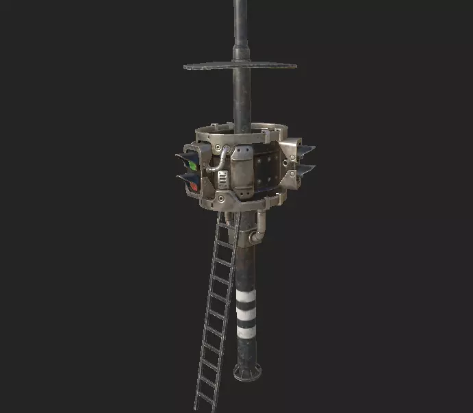 TrafficLight Low-poly 3D model_0