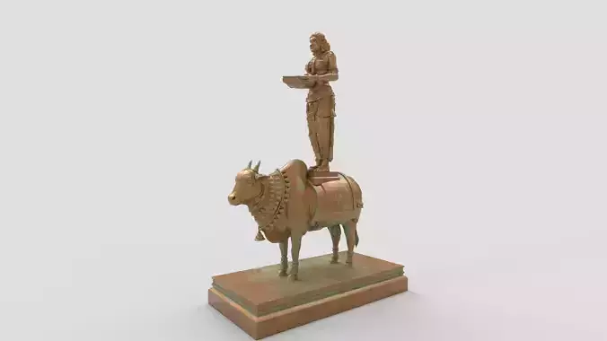 bull temple oil lamp