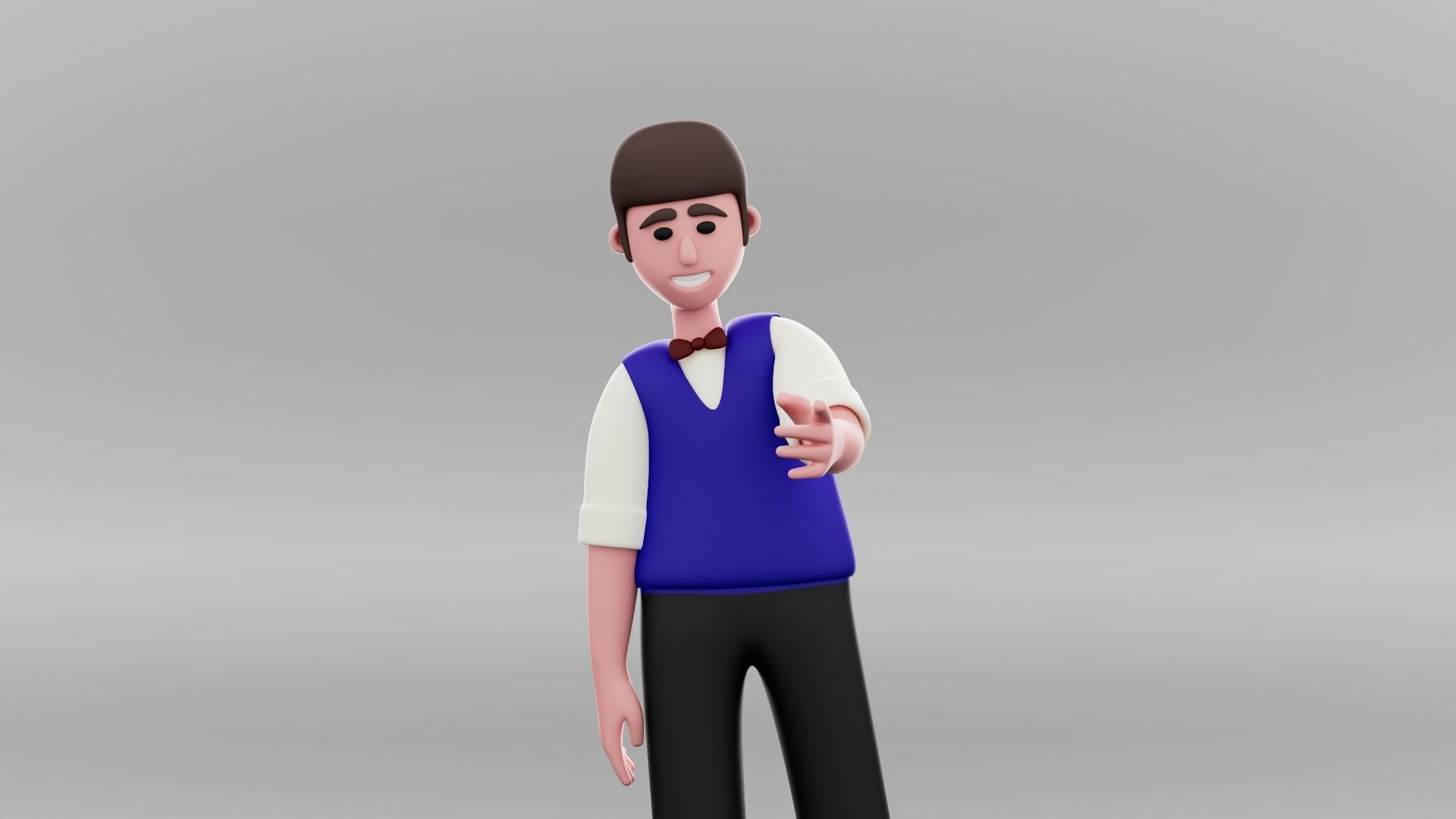 Musicians - Rigged 3D Characters 12 Animations Low-poly 3D model_9