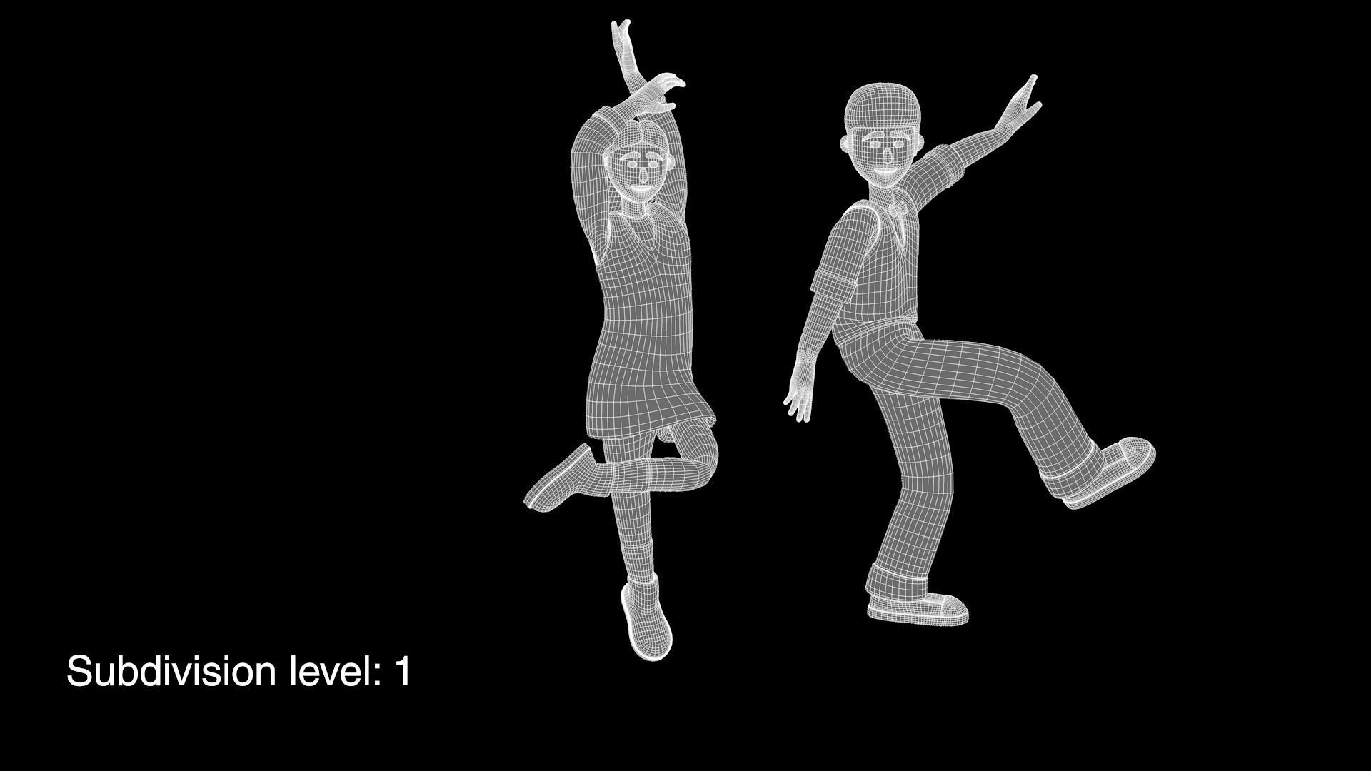 Musicians - Rigged 3D Characters 12 Animations Low-poly 3D model_14