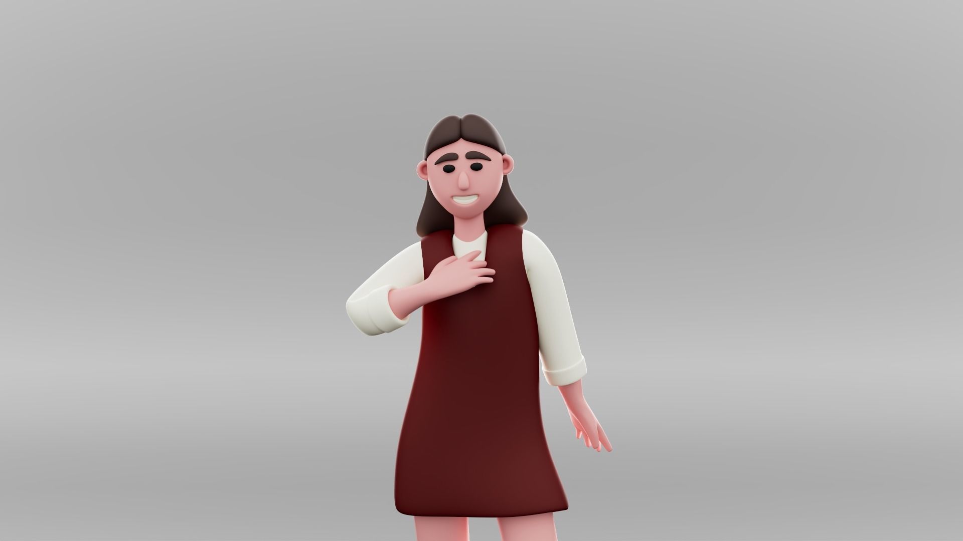 Musicians - Rigged 3D Characters 12 Animations Low-poly 3D model_12