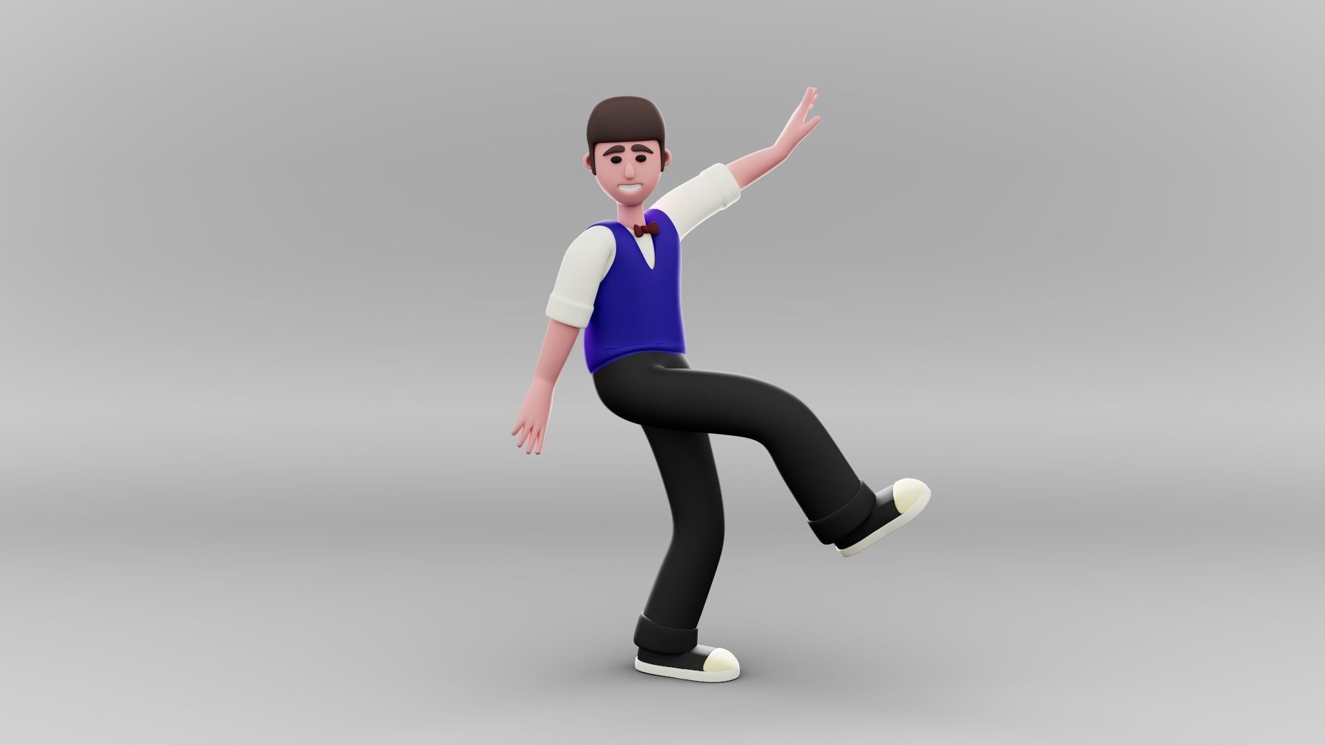 Musicians - Rigged 3D Characters 12 Animations Low-poly 3D model_10