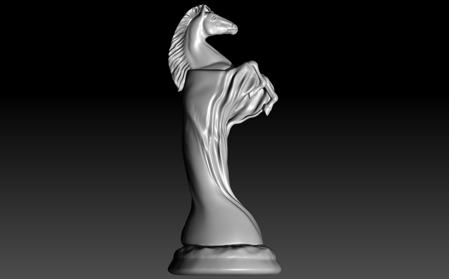 Chess figures Horse 3D print model 3D print model_4