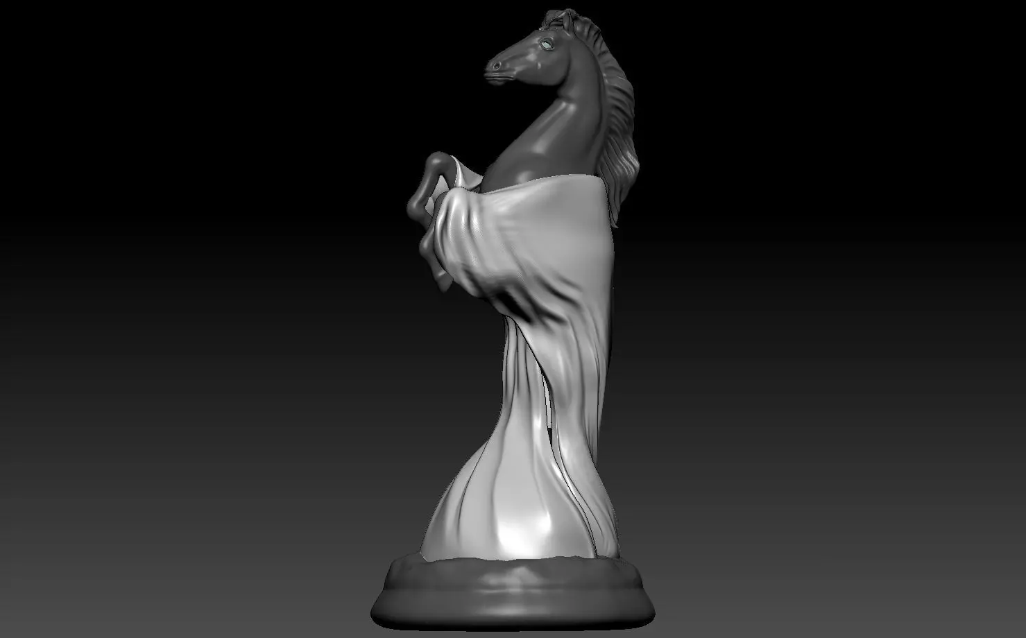Chess figures Horse 3D print model 3D print model_0