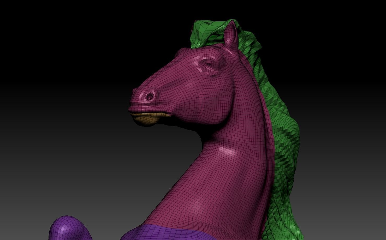 Chess figures Horse 3D print model 3D print model_13