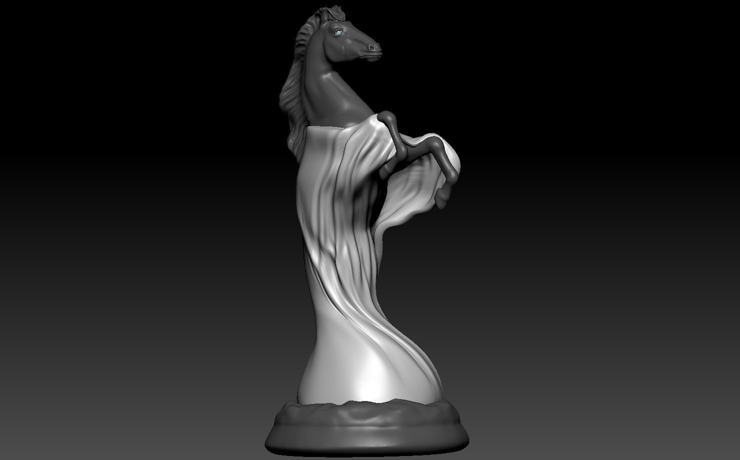 Chess figures Horse 3D print model 3D print model_1